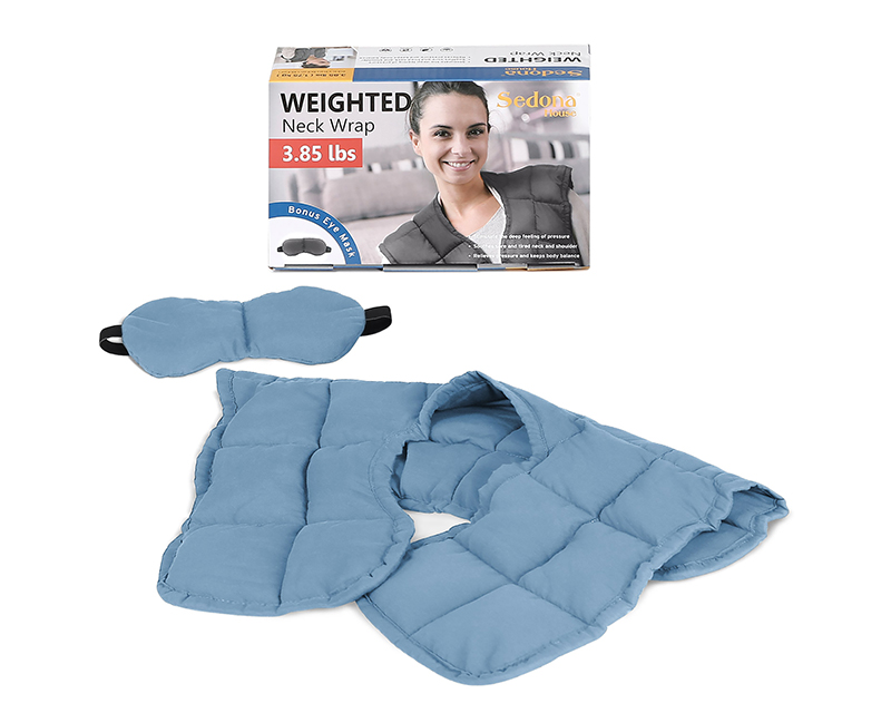 SEDONA HOUSE Weighted Neck and Shoulder Wrap Pad Blue 3.85 lbs